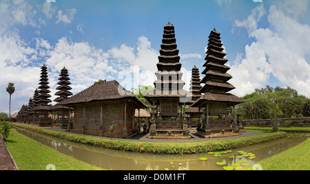 Vue panoramique du temple royal de Taman Ayun Pura, Mengwi, Bali, Indonésie Banque D'Images