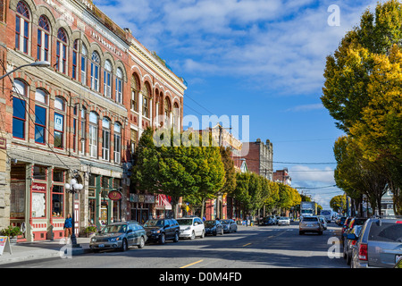 Water Street (la rue principale), Port Townsend, de la péninsule Olympique, Washington, USA Banque D'Images