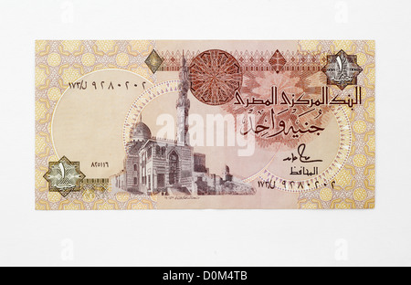 Bank of Egypt 1 note une livre égyptienne billets argent Banque D'Images