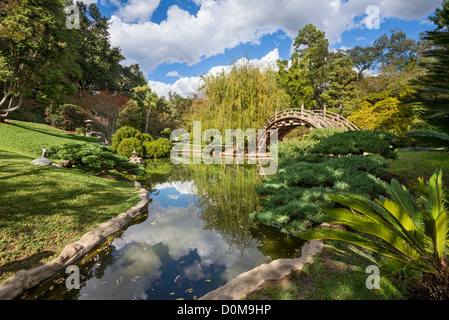 Le magnifiquement rénové de jardins japonais à la bibliothèque Huntington et les jardins botaniques. Banque D'Images