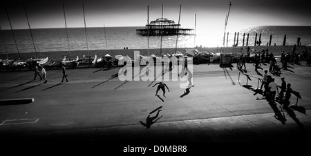 Roulettes Brighton Seafront Banque D'Images