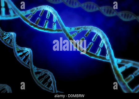 Double Helix montrant la complexité de l'ADN. Banque D'Images