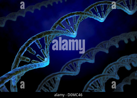 Double Helix montrant la complexité de l'ADN. Banque D'Images