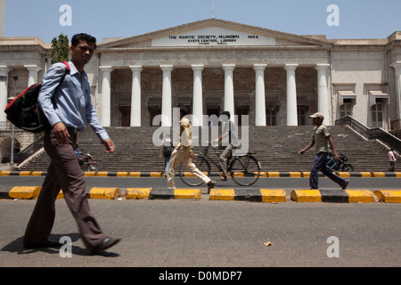 Hôtel de ville, la Bibliothèque centrale de l'État, Société asiatique, Mumbai, Inde. Banque D'Images
