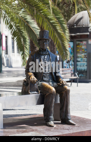 Art de la ville. Malaga. Une statue de Hans Christian Andersen Espagne Banque D'Images