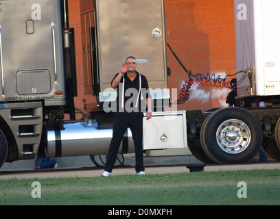 Mark Salling Le cast de 'Glee' sur le plateau du tournage de la prochaine saison de Los Angeles, Californie - 24.08.10 Banque D'Images