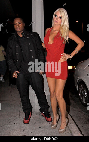 Sam Jones III, Karissa Shannon USA OK ! 5e anniversaire du magazine, cinq de cinq parties - départ Los Angeles, Banque D'Images