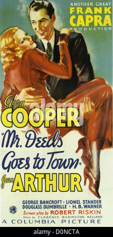 MR Smith Goes to Town Affiche pour 1936 Columbia film avec Gary Cooper et Jean Arthur. Banque D'Images