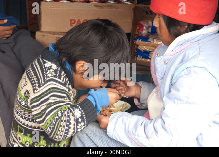 Ollague-Avaroa marché mensuel, à la frontière du Chili et de la bolivie Banque D'Images