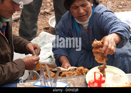 Ollague-Avaroa marché mensuel, à la frontière du Chili et de la bolivie Banque D'Images