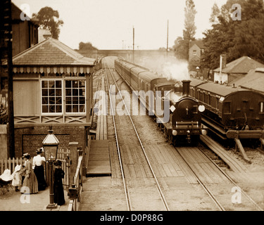 La gare la période Victorienne Petersfield Banque D'Images