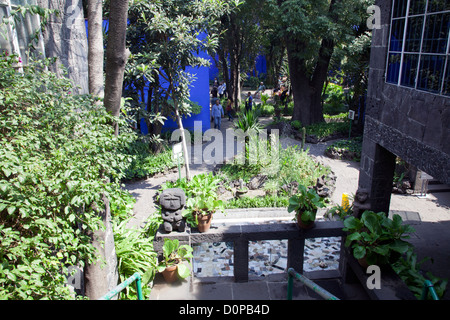 Musée Frida Kahlo Gardens à Coyoacan à Mexico DF Banque D'Images
