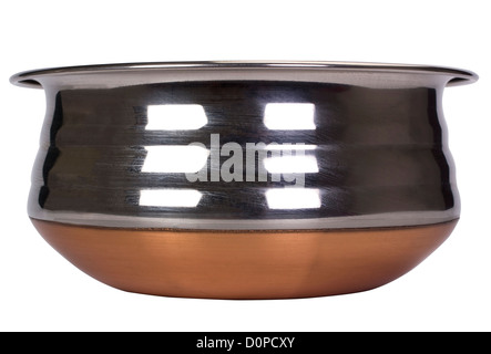 Close-up d'un pot en acier inoxydable Banque D'Images