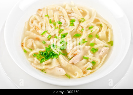 Soupe poulet et nouilles Banque D'Images