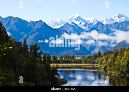 Lake Matheson, île du Sud, Nouvelle-Zélande Banque D'Images