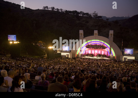 Une soirée concert au Hollywood Bowl amphithéâtre en plein air, Los Angeles, CA Banque D'Images