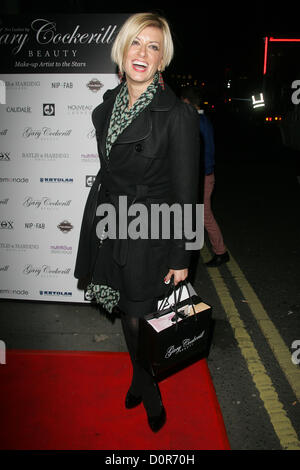 London, UK, 29/11/2012 : Caroline Feraday arrive pour le cils Pro par Gary Cockerill Beauté - soirée de lancement. Banque D'Images