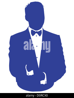 Business man avatar en costume bleu Banque D'Images