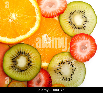 Tranches de fruits tropicaux,Close Up Banque D'Images