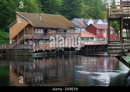 Creek Street, Ketchikan, Alaska Banque D'Images