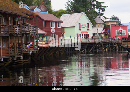 Creek Street, Ketchikan, Alaska Banque D'Images