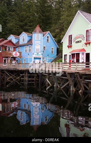 Creek Street, Ketchikan, Alaska Banque D'Images