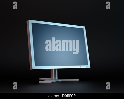 Moniteur d'ordinateur noir Banque D'Images
