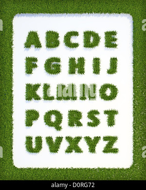 Alphabet de l’herbe Banque D'Images