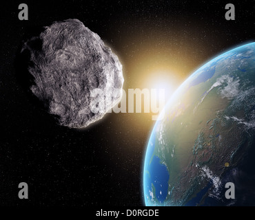 Près de la terre d'Astéroïdes Banque D'Images