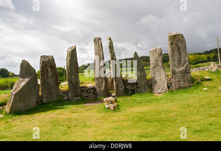 L'Écosse, environs Creetown, Cairn, je Sainte sépulture néolithique chambré cairn Banque D'Images