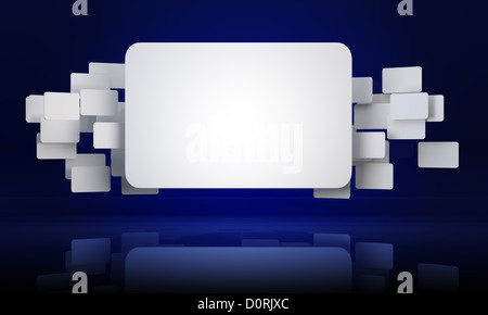 Bannières rectangle 3D Banque D'Images