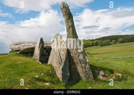 L'Écosse, environs Creetown, Cairn II Sainte sépulture néolithique, chambré cairn Banque D'Images