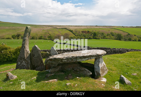 L'Écosse, environs Creetown, Cairn II Sainte sépulture néolithique, chambré cairn Banque D'Images