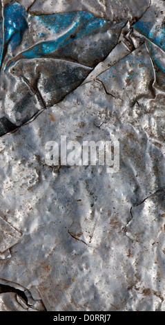 Ancien aluminium froissé Banque D'Images