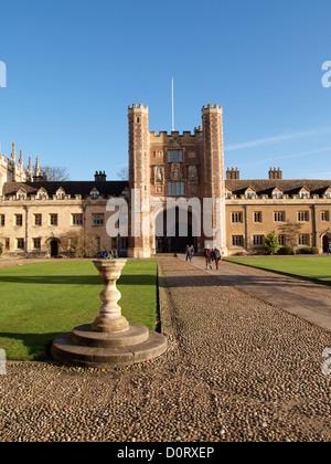 La sortie de Trinity College, Cambridge, Royaume-Uni Banque D'Images