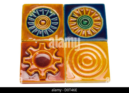 Close-up of assorted tuiles décoratives Banque D'Images