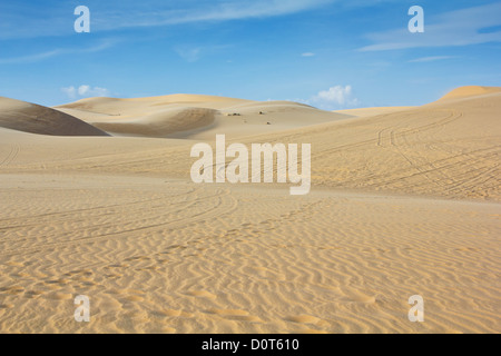 Dune de sable blanc à Mui Ne, Vietnam Banque D'Images