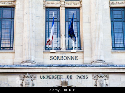 L'entrée à l'Université Paris - Sorbonne Banque D'Images