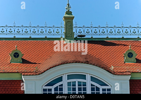 Toit de l'immeuble historique situé dans la région de Timisoara, Roumanie Banque D'Images