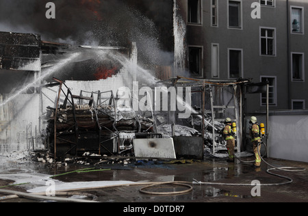 Berlin, Allemagne, Loesch travaux d'un grand feu Banque D'Images