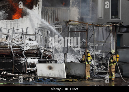 Berlin, Allemagne, Loesch travaux d'un grand feu Banque D'Images