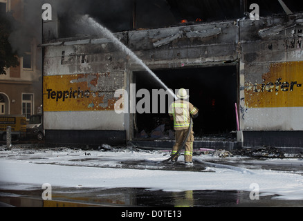 Berlin, Allemagne, Loesch travaux d'un grand feu Banque D'Images