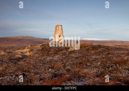 Le Sommet sur l'Cronkley Trig est tombé avec le haut des collines Pennine Cross est tombé et la Dun Fells derrière Teesdale County Durham UK Banque D'Images