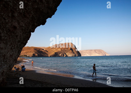 La plage de las Negras Cabo de Gata Nijar Almeria Andalousie Espagne Banque D'Images