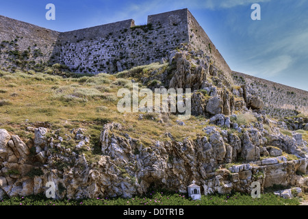 Les murs de la Crète Rethymnon Crète Fortezza Banque D'Images