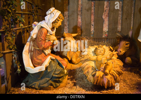 L'Europe, Italie, Toscane, Cortona, st margherita sanctuaire, crèche sainte Banque D'Images