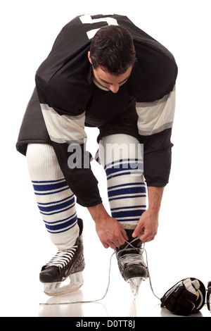 Joueur de Hockey sur glace Banque D'Images