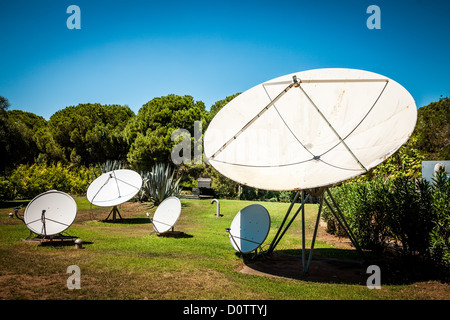 Des antennes paraboliques sur la nature Banque D'Images