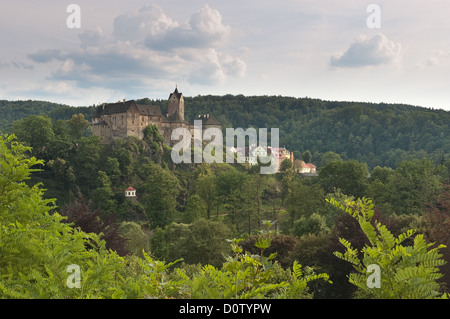 République tchèque188-2478 Elk, Loket nad Ohri, château, 14e-20e c Banque D'Images