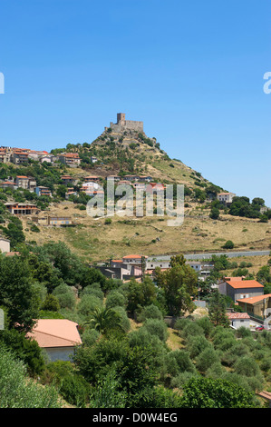 L'Italie, Sardaigne, Sardaigne, Europe, European, island, île, îles, îles, Mer Méditerranée, 24, Burgos, vertical Banque D'Images